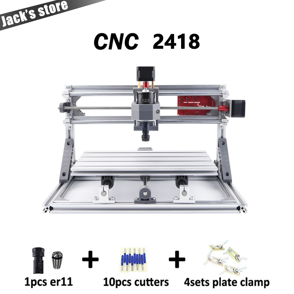 Cnc 2418 с ER11 гравировальный станок ЧПУ фрезерный Pcb для резьбы по дереву мини