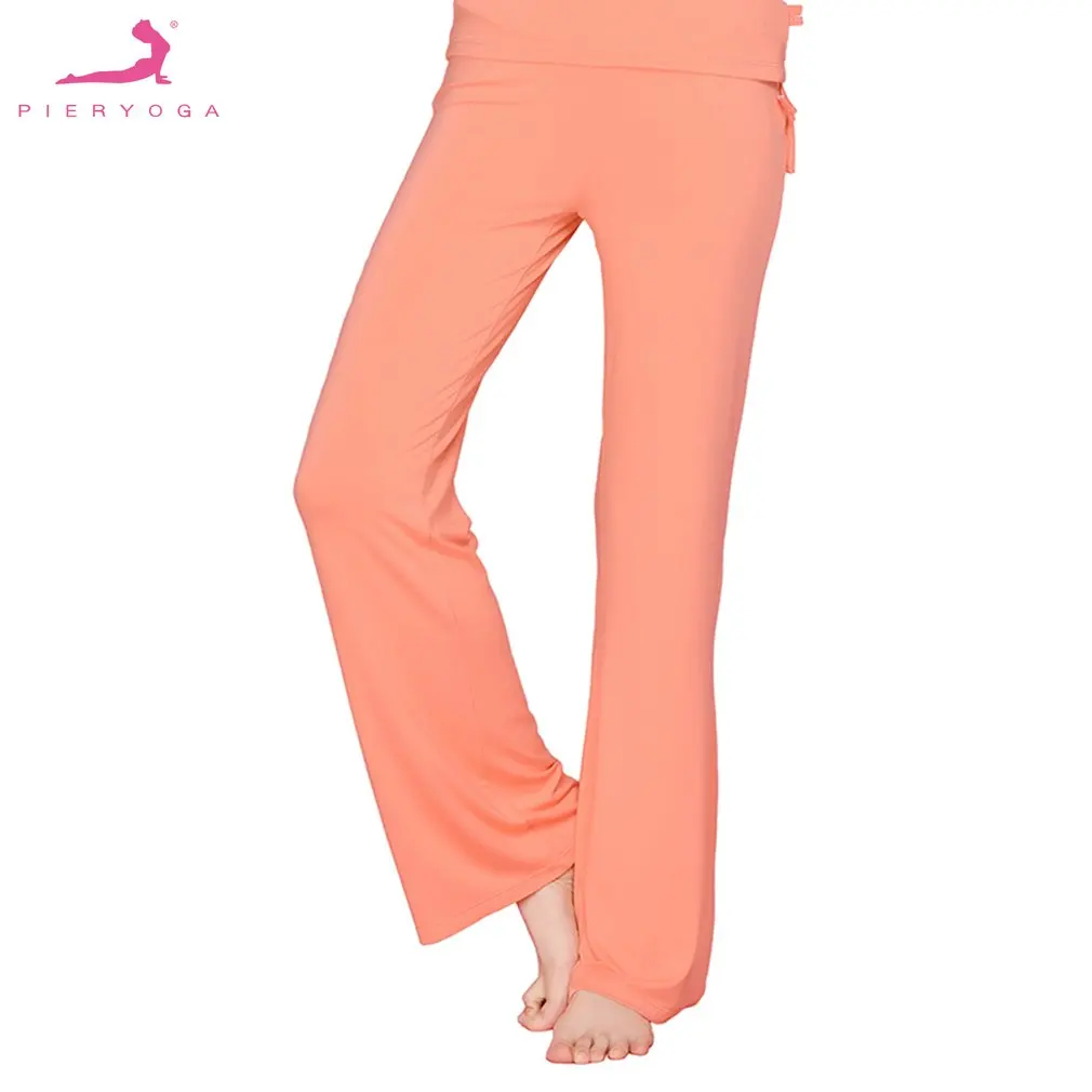 

Штаны PIERYOGA Длинные оранжевые/синие для йоги, 41868 мм, гладкие удобные штаны с кулиской для йоги