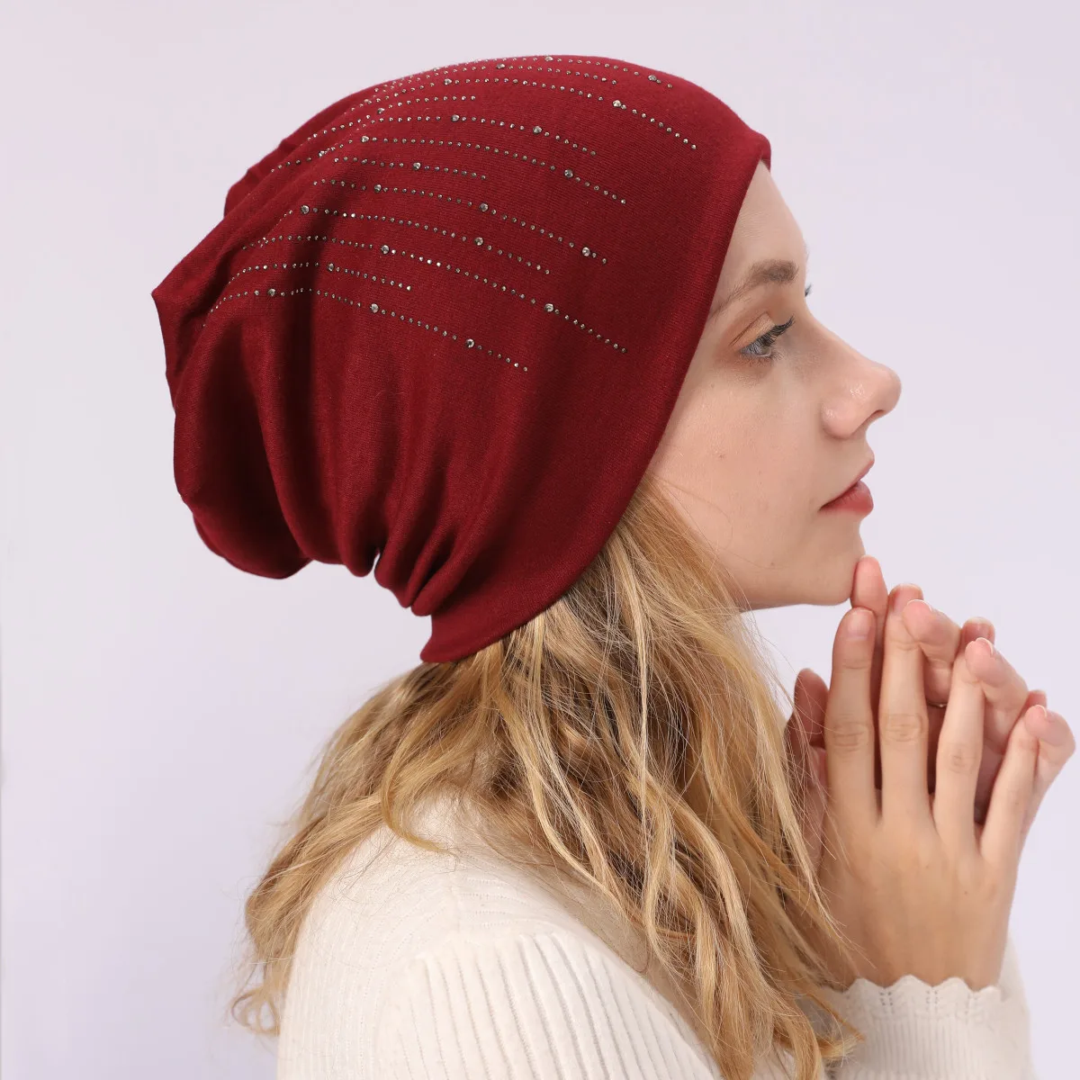 Стразы beanies turban головные уборы для женщин эластичные мягкие хлопковые шапки бини шапки Женская мода шапки сплошной цвет весна-осень шляпа