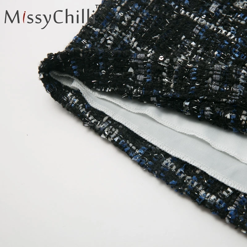 MissyChilli Tweed patchwork sexy white dress Women autumn elegant mini blouse Female party club short shirt winter | Женская одежда