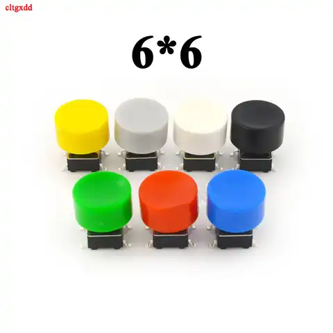 20 шт., пластиковые тактильные колпачки для кнопочных кнопок A17, многоцветные вогнутые колпачки 5,3*10 мм для 6*6 круглых тактовых переключателей...