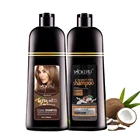 Mokeru, 2 шт.лот, натуральная Перманентная окрашивающая стойкая эссенция кокосового масла, быстрая краска для волос для женщин, покрывает белые седые волосы