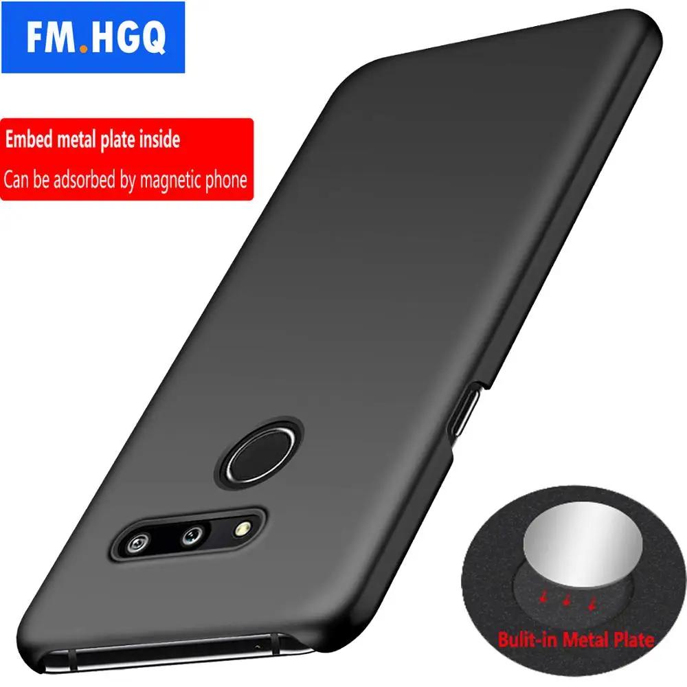 Чехол с магнитным держателем для автомобиля LG G8 G7 ThinQ Жесткий из поликарбоната G6 G5