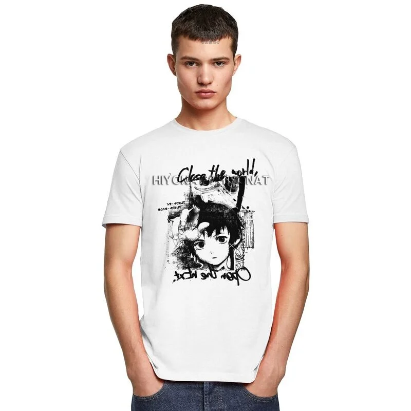 Футболка мужская с коротким рукавом из чистого хлопка принтом манги аниме