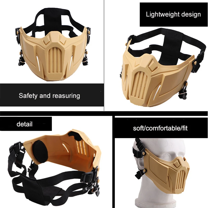 Tactical Airsoft Mask Half Face Iron Warrior Mask for Paintball Shooting Protection and Hunting Equipment image 4
