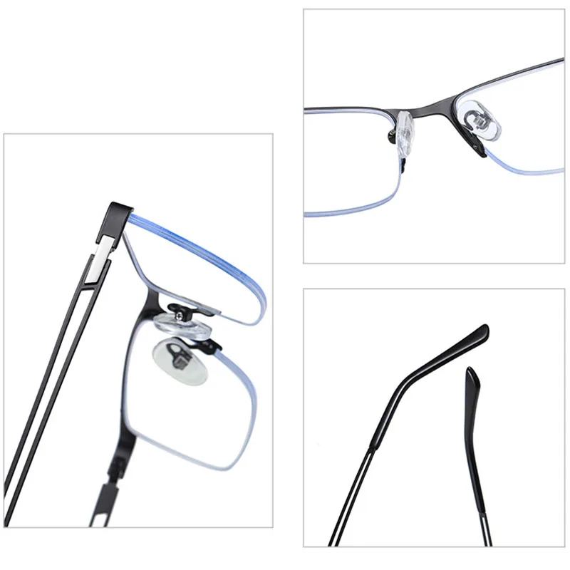 

Men Memory Titanium Retro Women Clear Lens Eyeglass Blue Brown Gray Black Frames Reading Fashion Optical Computer Glasses 2021