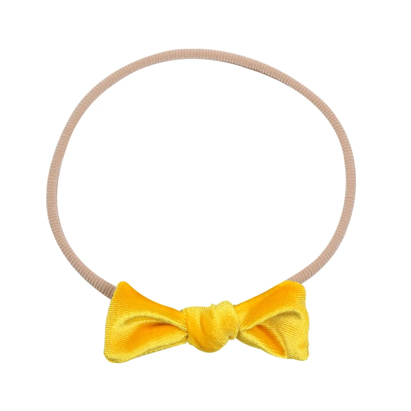 Детские Бархатные повязки на голову с бантом детские эластичные головные уборы