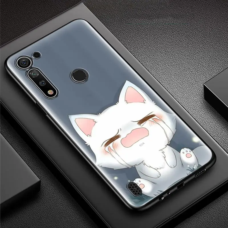 

Molang cartoon dog cat Phone Case for Motorola One Fusion+ G8 Power G9 Play E7 Plus E6s Edge G Stylus Soft Back Cover Coque Capa