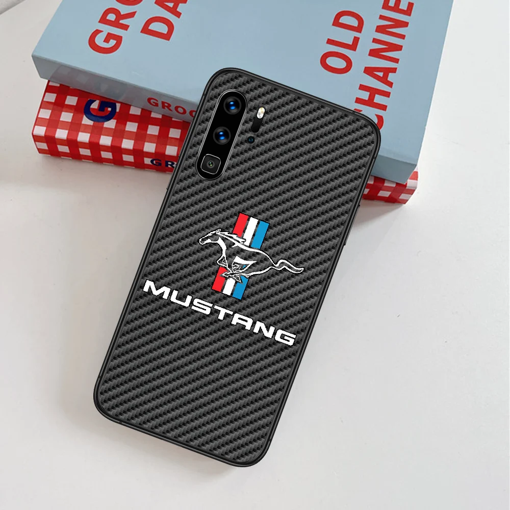 

Mustang Sport Car Cool Phone Case For Huawei P Mate Smart 10 20 30 40 Lite Z 2019 Pro black Back Tpu Bumper Painting Waterproof
