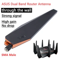 8pcs 2 4g 5 8g dual band wifi antenna asus gt ac5300 wireless router rp sma male universal antenna amplifier external mast tuner