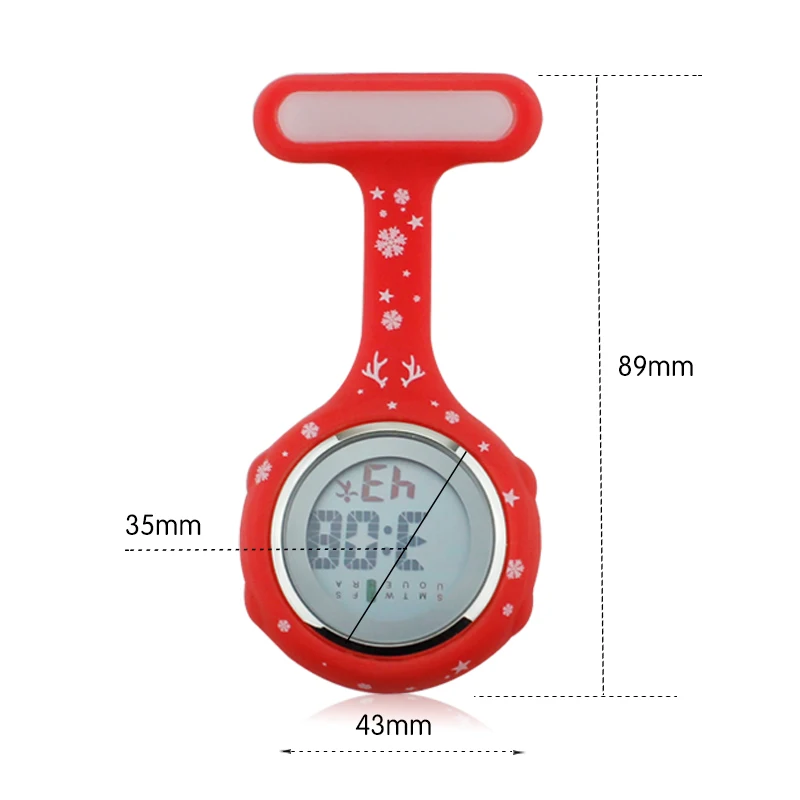 2019 часы медсестры цифровые силиконовые медицинские Брелок Брошь доктор с