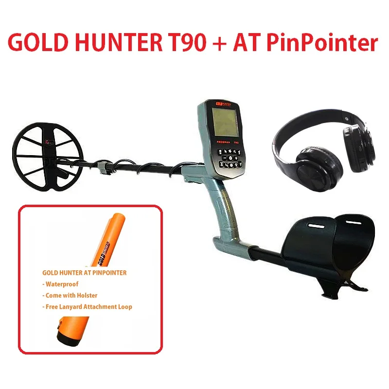 

Металлоискатель Gold Hunter T90, профессиональный Подземный металлоискатель, водонепроницаемый