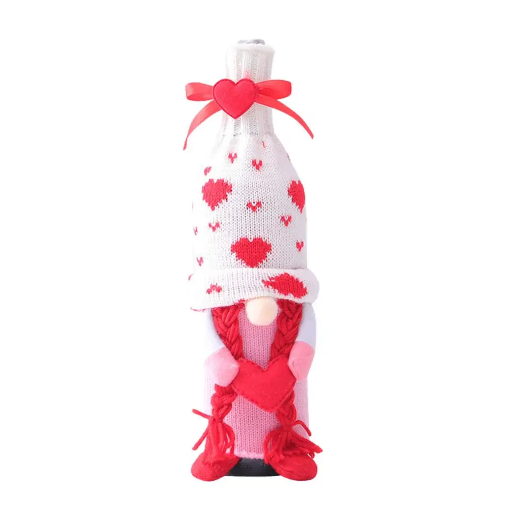 

Чехол для винной бутылки Gnomes, прочный и изысканный чехол для рождественской бутылки вина на свитер, праздничные сумки для винных бутылок на ...