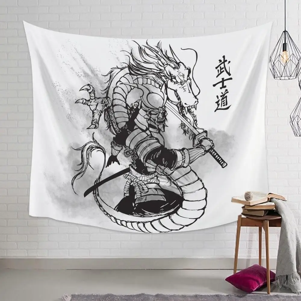 Goohome японский самурайский Настенный декор гобелены покрывало занавеска одеяло