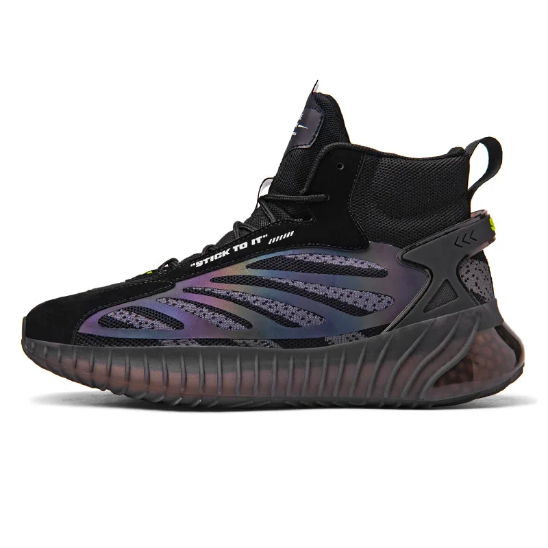 

Newest Men Sneakers Spring Autumn Fashion Comfortable Reflect Light Street Cool Black Casual Sport Running Shoes