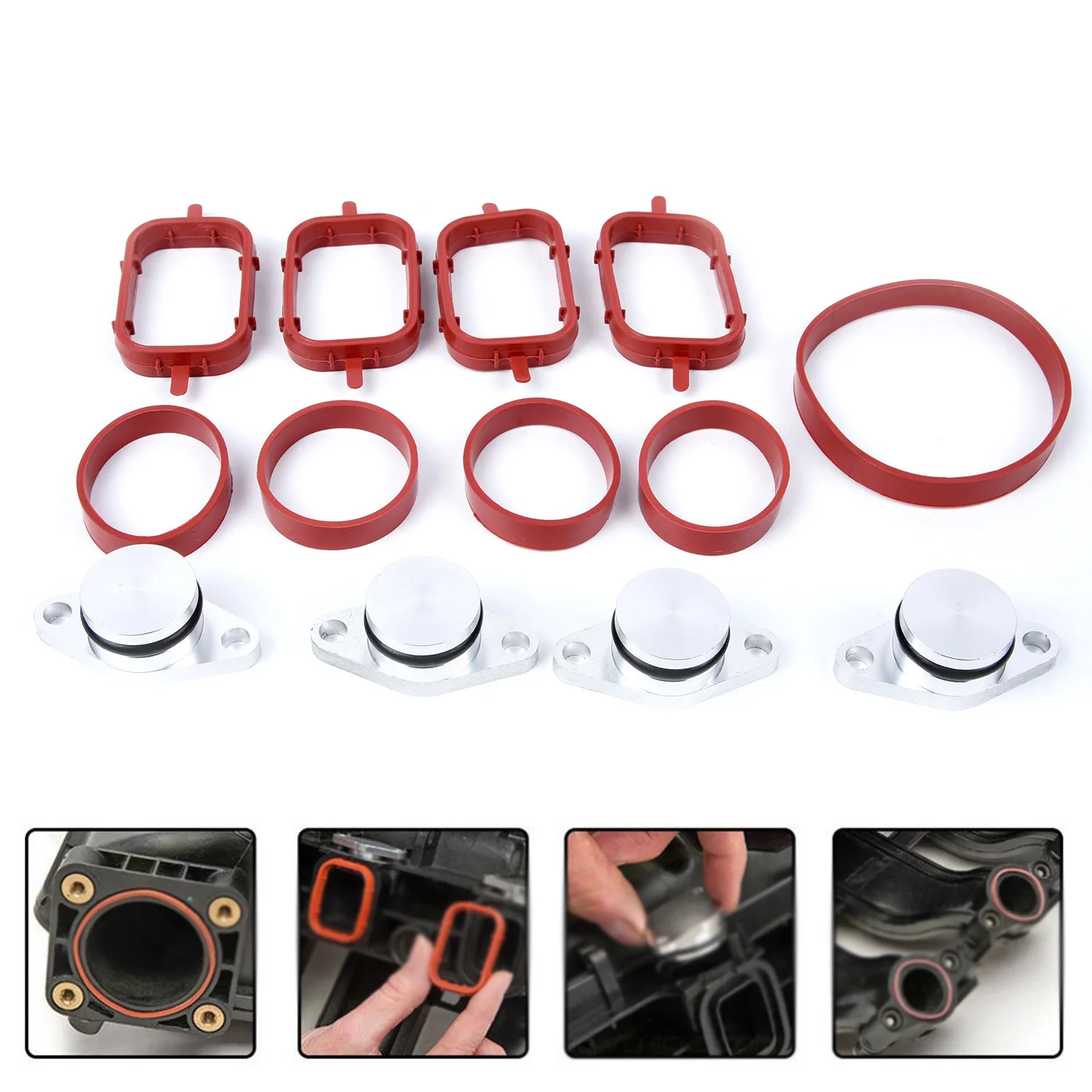 

Set Swirl Flap Bungs Diesel For BMW M47 E46 320d 330d 525d Metal Useful Replacement Bungs with Intake Manifold Gasket parts