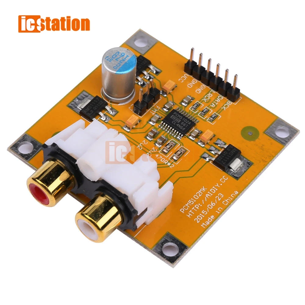 PCM5102 ЦАП Декодер I2S плеер собранная плата 32 бит 384K за пределами ES9023 PCM1794 совместимый Raspberry Pi