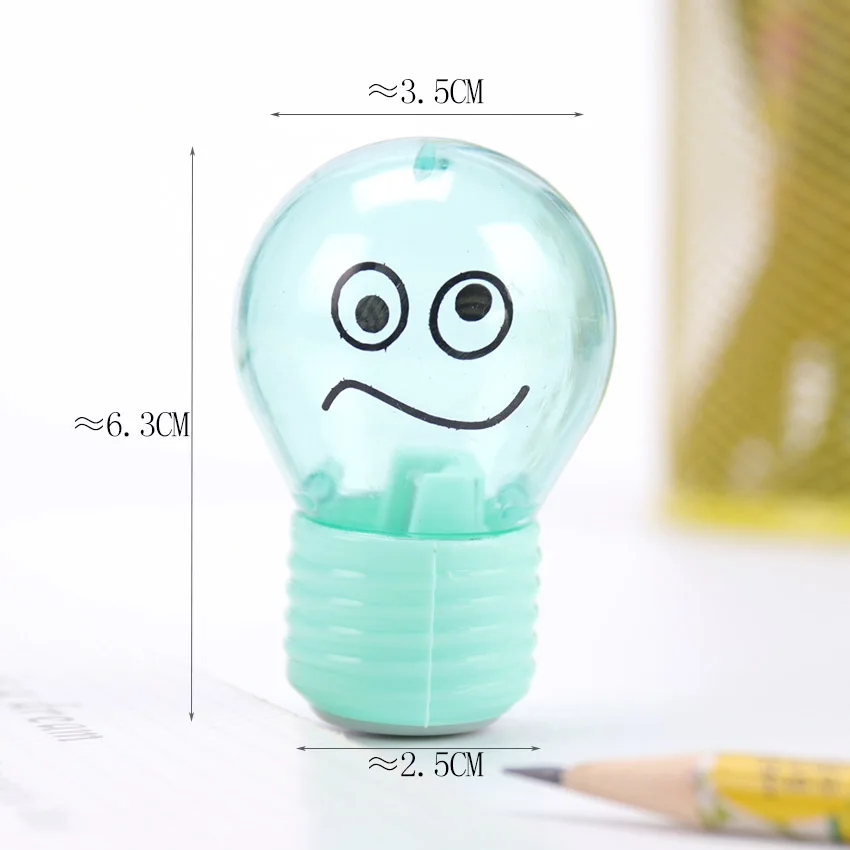 1 шт. Kawaii Новинка лампы Стиль точилка для карандашей творческие эмоции Пластиковая точилка для карандашей для детей Подарки школьные принадлежности