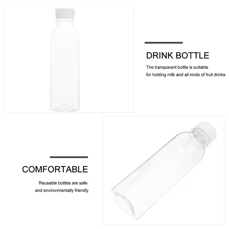 

1 Set 20 Pcs 250ML Plastic Empty Bottles Beverage Bottles (Transparent)