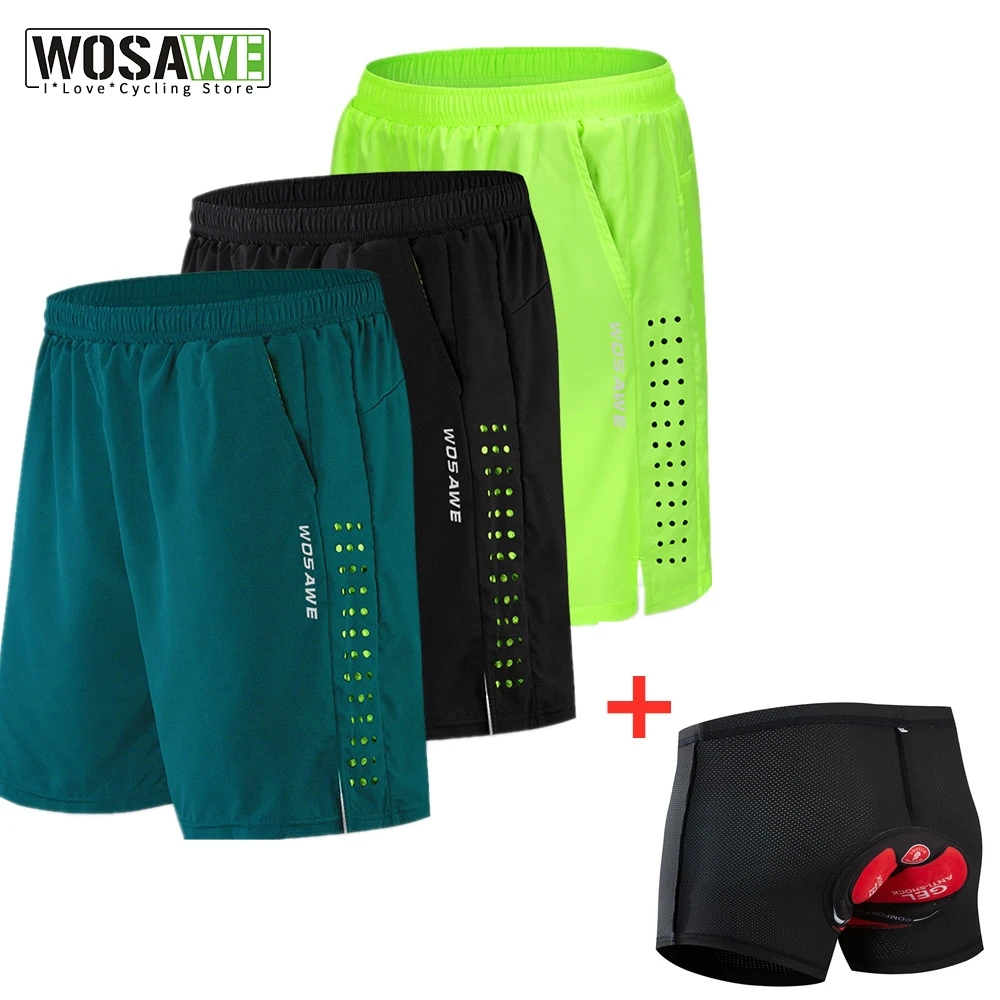 

WOSAWE Summer Men's Cycling Shorts Loose Fit Outdoor Sports MTB Mountain Bike Short Pants Water Resistant Bicycle Wear M-3XL