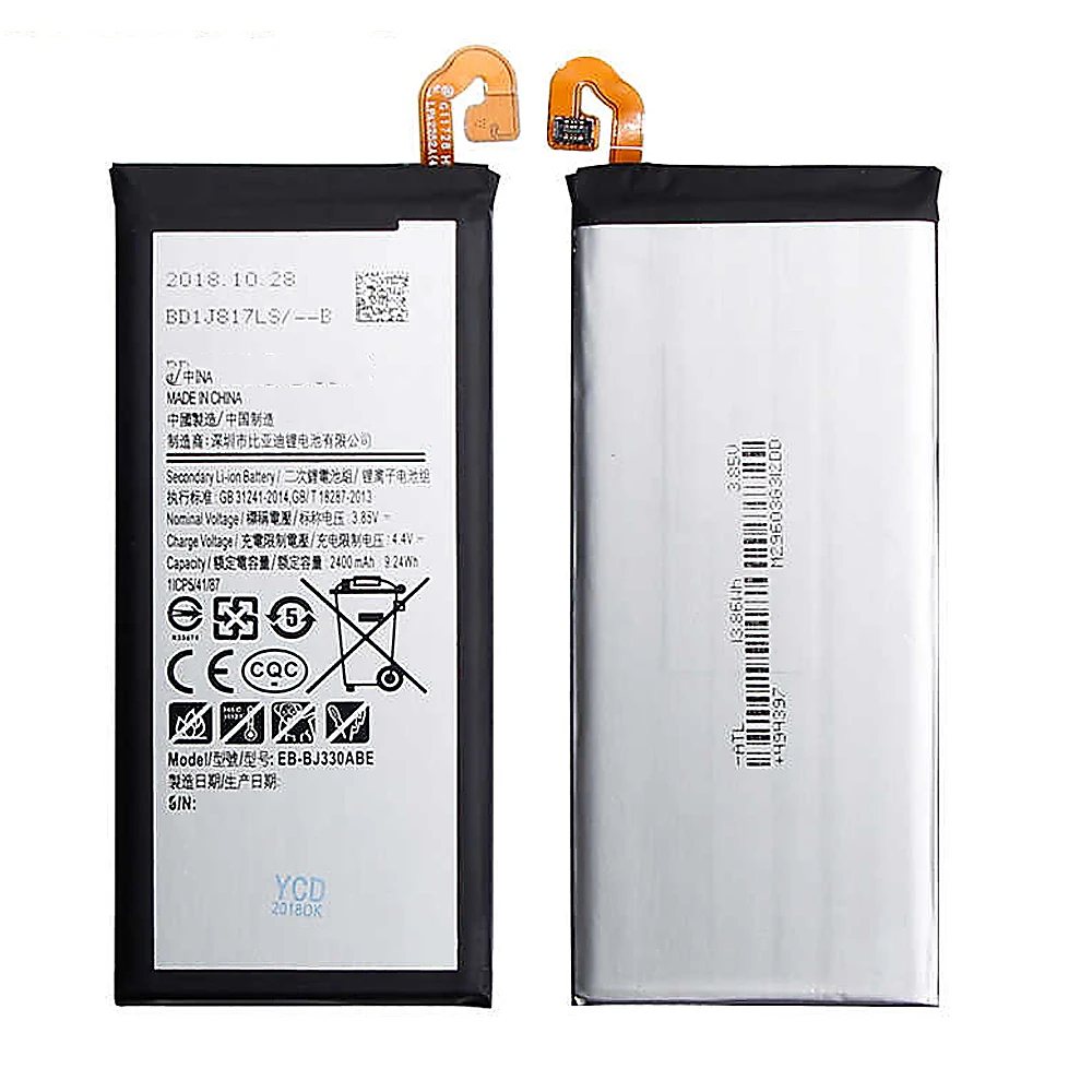 Оригинальный аккумулятор для телефона EB BJ330ABE 2400 мАч samsung Galaxy J3 2017 SM J330 J3300 Сменные