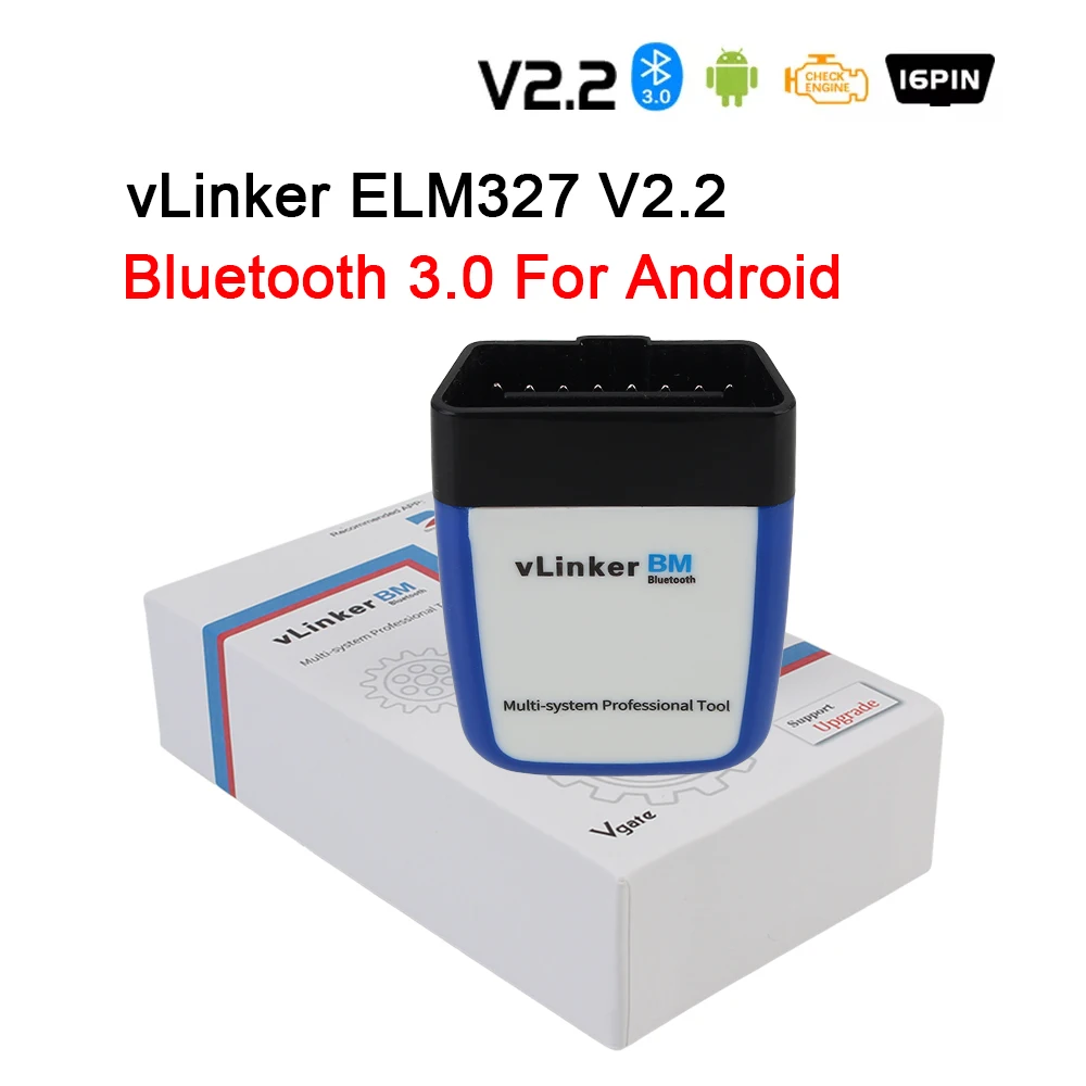 

OBD2 Scanner Bluetooth 3.0 Code Reader Repairing Tools Car Diagnostic Tool vLinker BM ELM327 V2.2 For BMW Bimmercode