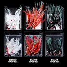 10 шт.кор. рыболовные тройные Крючки с пером, круглый крючок для приманки