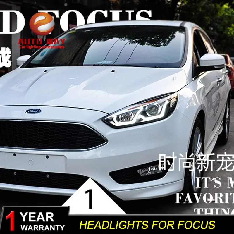 Автомобильный Стильный чехол с головкой для Ford Focus 2015 фары светодиодный DRL