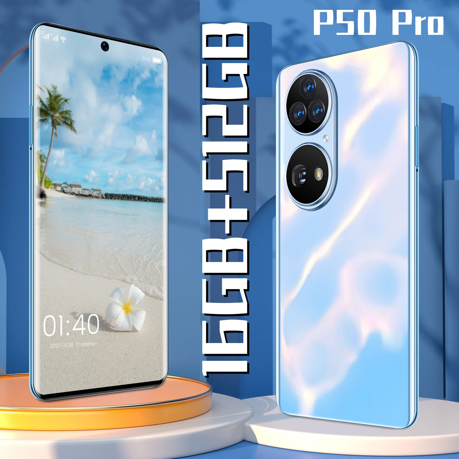

Оригинальный смартфон P50 Pro, 16 ГБ ОЗУ, 512 Гб ПЗУ, 7,3 дюйма, настоящий перфорированный HD-экран, смартфон на базе Android 11, разблокированный смартфон