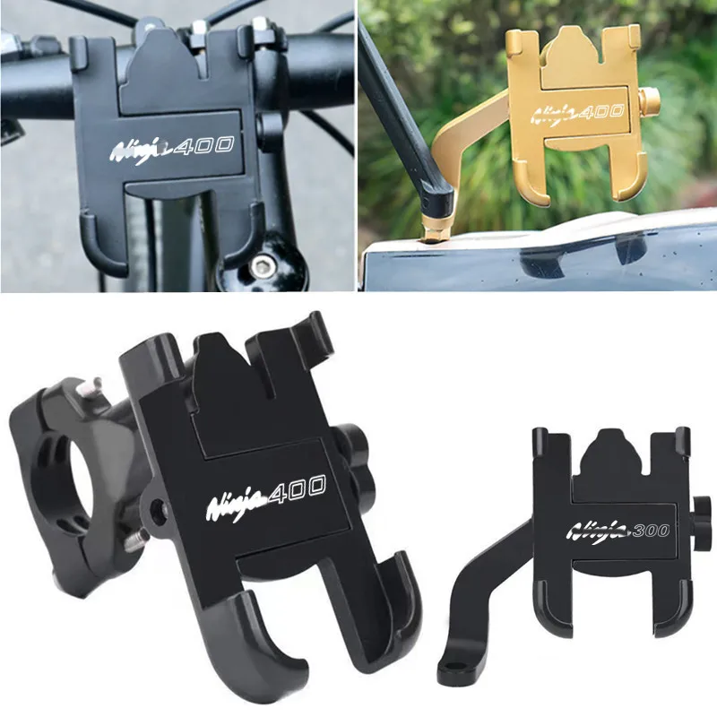

Motorcycle Mirror Mobile Phone Holder GPS Handlebar Phone Stand Bracket Accessories For KAWASAKI Ninja400 Ninja300 NINJA300 /400