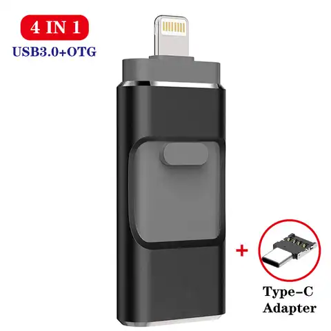 Флеш-накопитель 4 в 1 HD USB 3,0, 128/64/32/16 ГБ, Usb Type-C