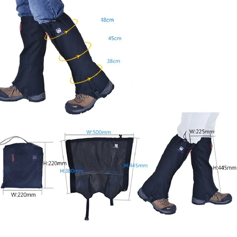 

1 Pair/set Waterproof Outdoor Hiking Walking Climbing Hunting Trekking Snow Knee Pads Gaiters Winter Legging Protect Equipment