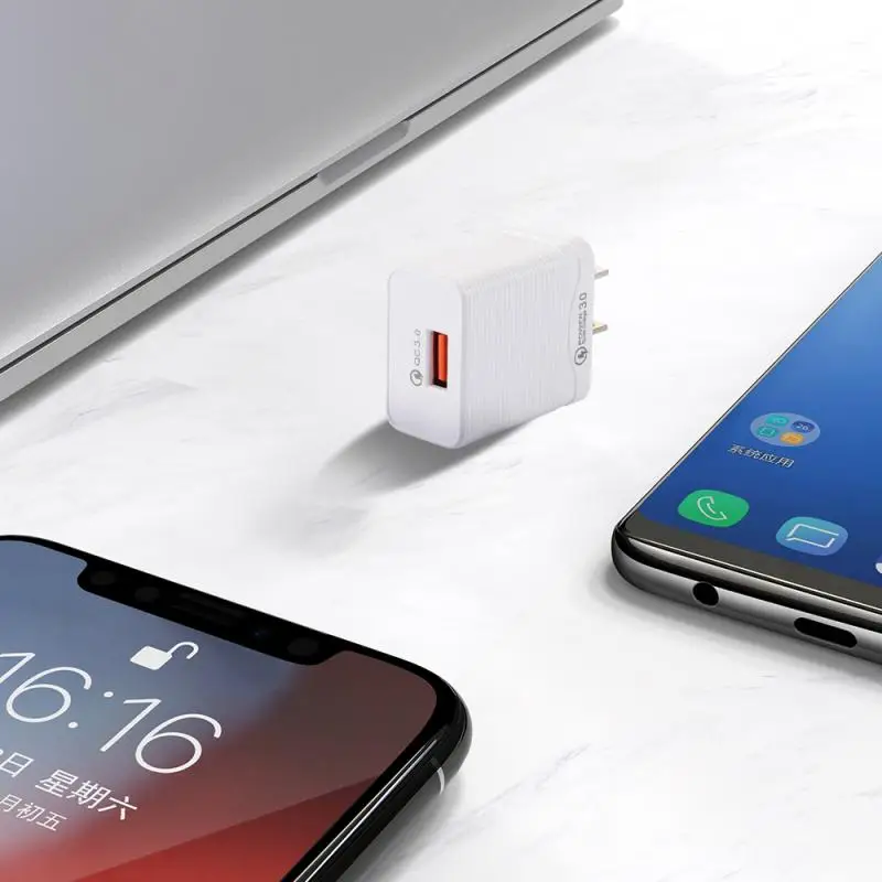 QC3.0 3A Быстрая зарядка aвтомобильное зарядное устройство с одним USB Мобильный