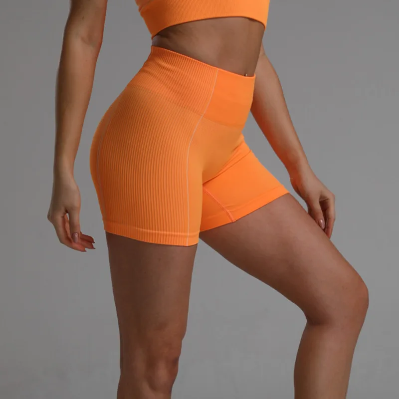 Леггинсы 2020 однотонные шорты для йоги тренировок эластичные бесшовные фитнеса и