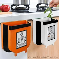 9l folding waste bin kitchen cabinet door hanging trash can wall mounted trashcan for bathroom toilet garbage storage
