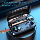 Беспроводные Bluetooth-наушники с микрофоном, спортивные водонепроницаемые TWS Bluetooth-наушники, беспроводные гарнитуры с сенсорным управлением, наушники для телефона