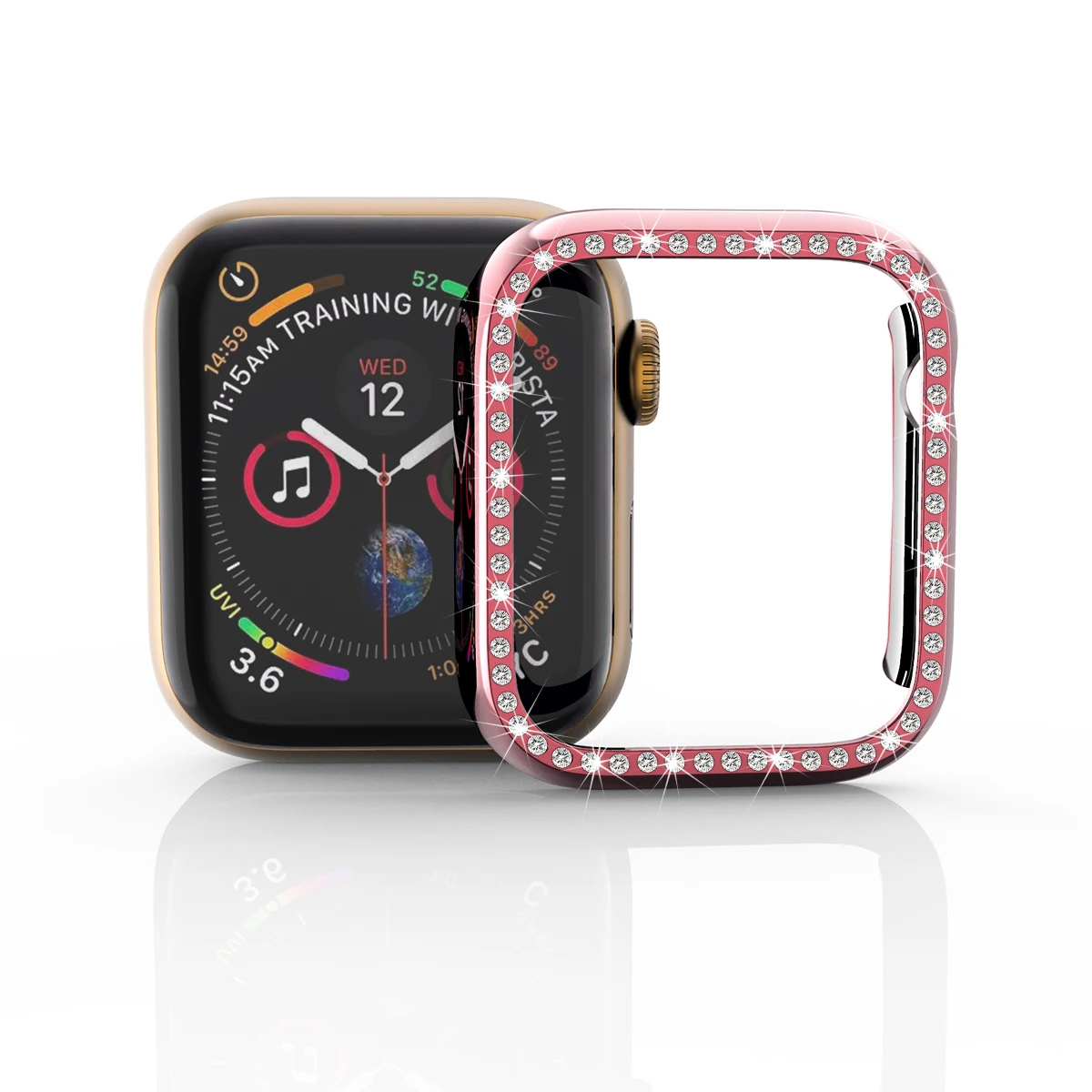 Блестящий чехол для iWatch 4 3 2 1 38 мм 42 блестящие стразы дизайн из поликарбоната