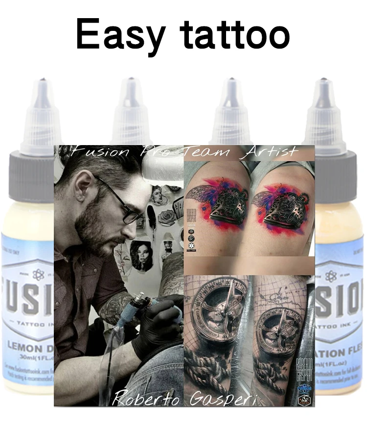 2020 nueva tinta de tatuaje FUSION 16 цветов Набор 1 унции 30 мл/botella para pigmento набор maquillaje 3D belleza