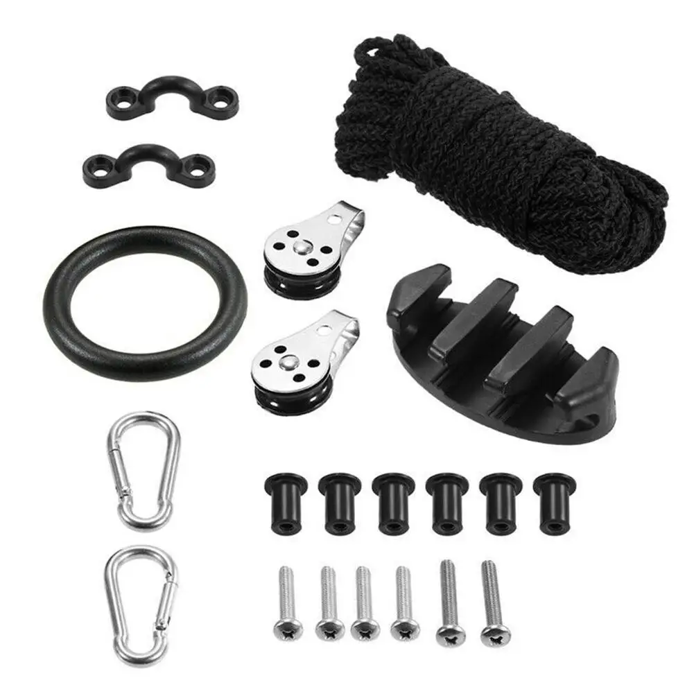 Каяк каноэ якорь тележка комплект клиат такелаж кольцо шкивы Pad глаза хорошо