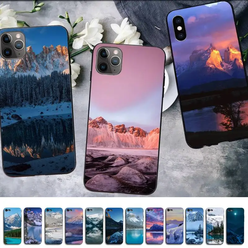 Чехол MaiYaCa для телефона с изображением природного пейзажа озера снега гор iphone 13 11