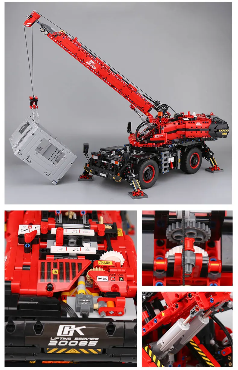 DHL 20085 техника игрушечные машинки модель автомобиля 42082 вездеходный кран Набор сборочные блоки кирпичи детские игрушки Рождественский подарок