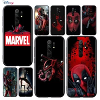 marvel avengers super hero deadpool for xiaomi redmi 9a 9c 9 prime go 8a 7a 6a 5a 4x s2 pro plus tpu silicone black phone case