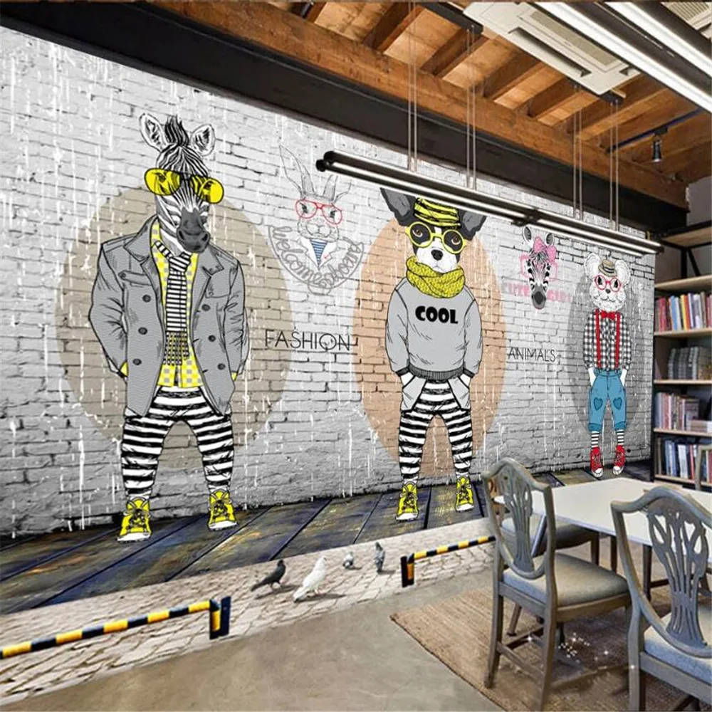 Milofi Мода Абстрактная Зебра Олень фон стены обои фото