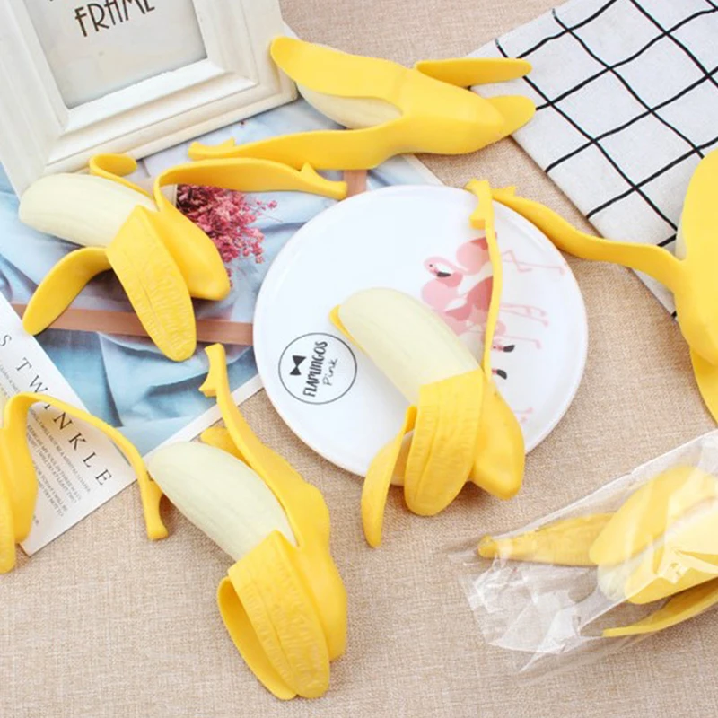 

Banana Toys Squeeze Antistress Novelty Toy Stress Relief Venting Joking Decompression Funny Toys