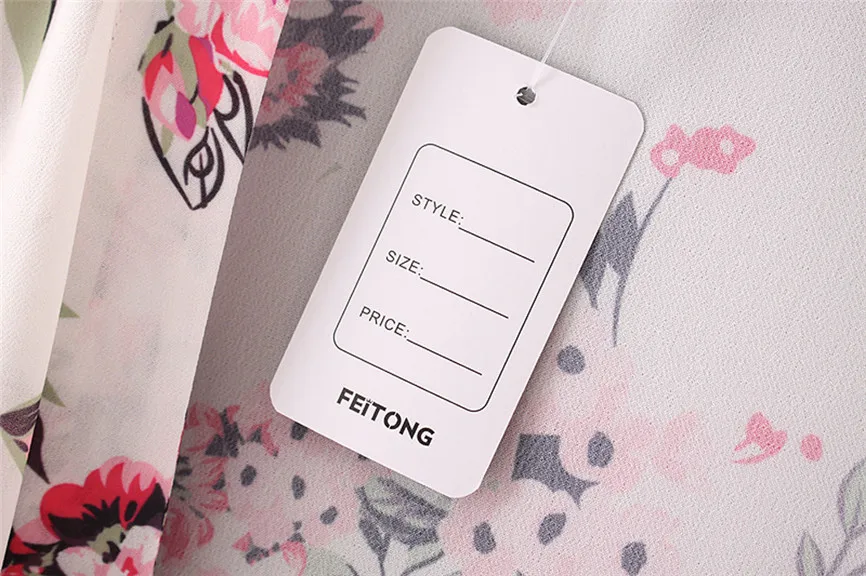 Женские куртки весна осень Feitong женские Boho печати шифон Свободный шаль кимоно