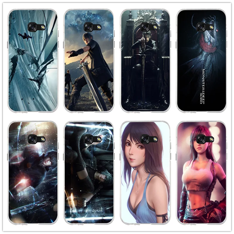 Чехол Final Fantasy Noctis и Puppy XV Art для Samsung Galaxy J1 J2 J3 J5 J7 A3 A5 A7 2016 2017 мягкий силиконовый