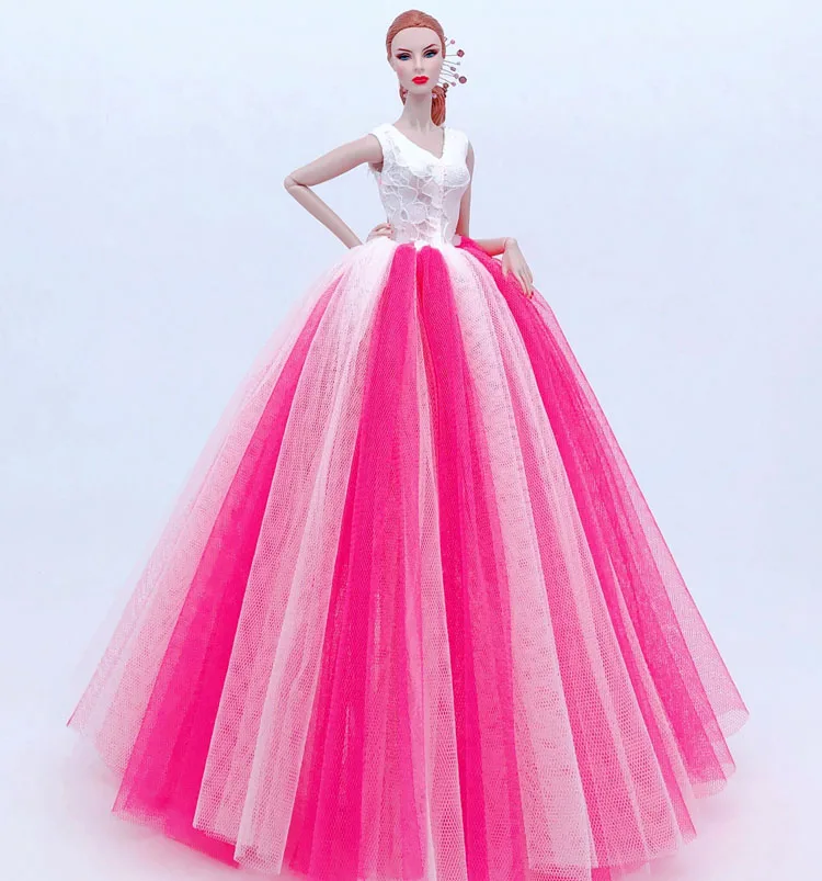 Gorgeous dress / Blue & Pink party gown wedding for 30cm barbie xinyi PP Fr 2 ST doll 1/6 clothing|Куклы| |