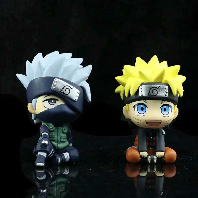 

New 8cm Q Ver. Anime Figure Figura Uzumaki Figurine Hatake Kakashi Action Figures PVC Collection Model Toys Gifts