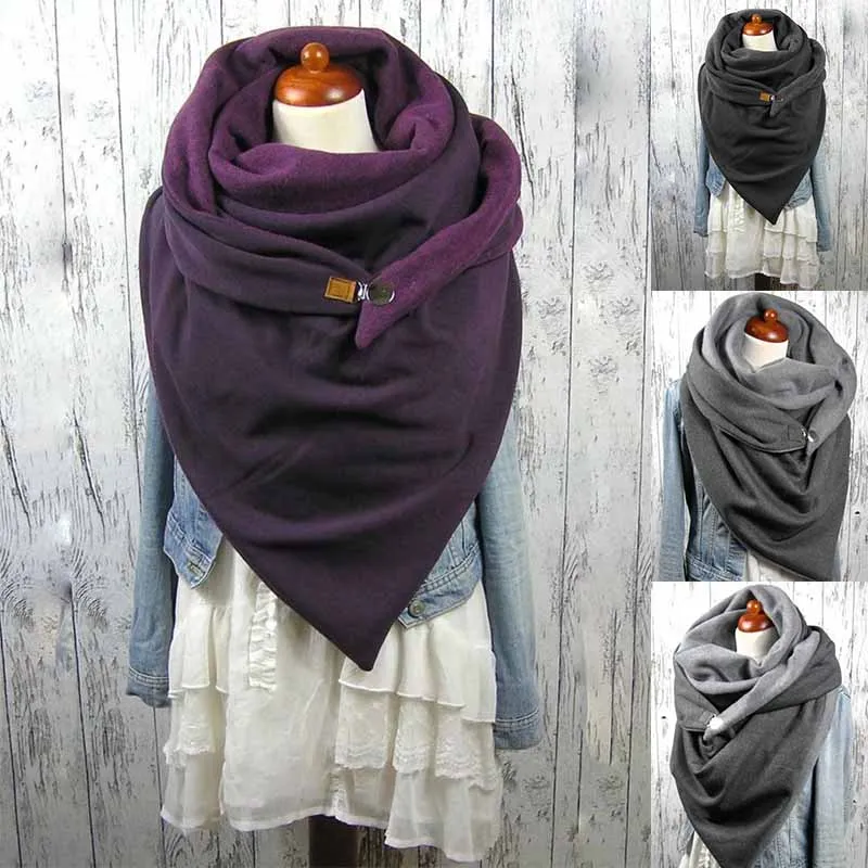 

1PC Cotton Thick Warm Scarves & Wraps Dark Purple For Cold Boy Girl Winter Accessories 158cm, 1 Piece