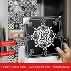 Черно-белая плитка, наклейки на стену, чехол для кухни, ванной, стола, водостойкие наклейки на стену из ПВХ, 10 шт.